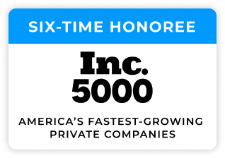 Inc. 5000 six-time honoree badge
